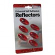 Self Adhesive Red Universal Oval Rear Reflectors (Pack of Six)