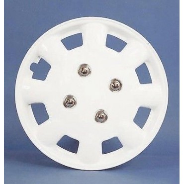 Pair Of Milenco Caravan 13" White Wheel Trims