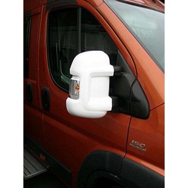 Milenco Van Mirror Protectors - To suit Ducato, Boxer, Relay 2006 on - White