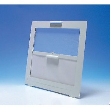 400x400 Rooflight Flyscreen & Blind - White