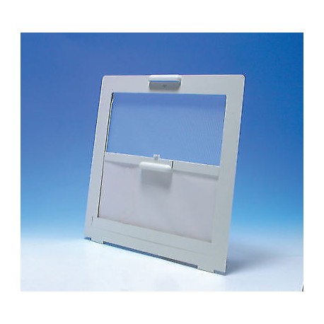 Caravan 400x400 Rooflight Flyscreen & Blind - White