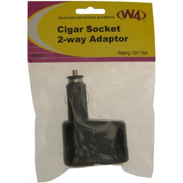 Cigar Lighter Socket Two Way Adaptor - 2 Into 1