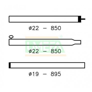 Steel Pole With Spike 22/19mm 180-250cm