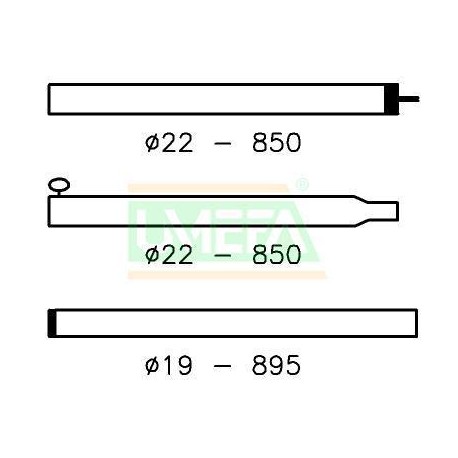 Caravan Awning / Tent Steel Pole With Spike 22/19mm 180-250cm