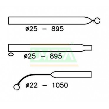 Alloy Bent Pole 25/22mm 210-270cm