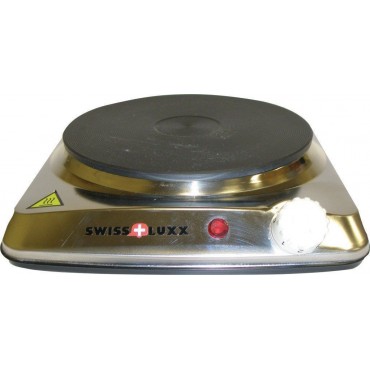 Swiss Lux Low Wattage (750w) Stainless Steel Single Hot Plate / Electric Hob