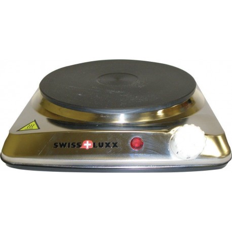 Swiss Lux Low Wattage (750w) Stainless Steel Single Hot Plate / Electric Hob