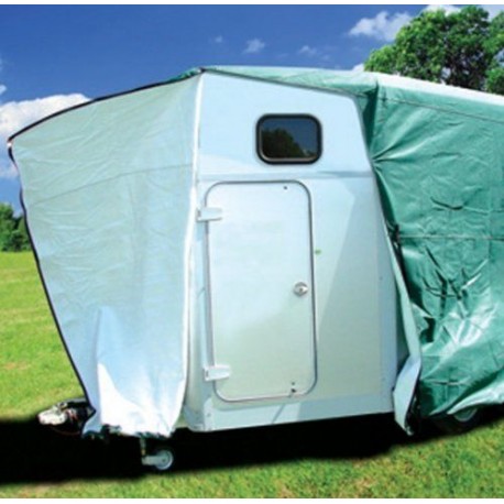 Horsebox Trailer Cover - Heavy Duty 4 Ply - Green - To Fit 3.3 To 3.7m