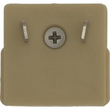 12v 10a Two Offset Pin Plug - Beige