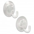 Suction Hooks - Pack Of Two - Clear - Base Diameter 50mm