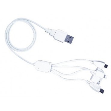 Streetwize USB Charging Cable with 4 Adaptors (micro USB, iphone, Mini USB)