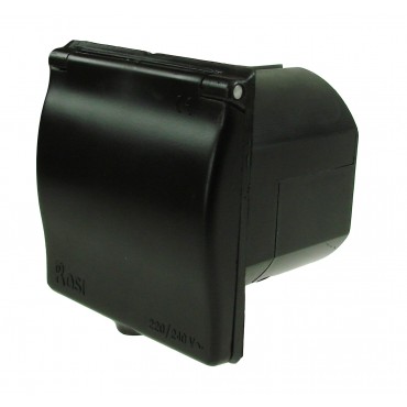 Square Mains Inlet - Black