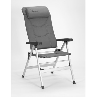 Isabella Thor Lightweight Alloy Folding Reclining Camping Chair - Light Grey