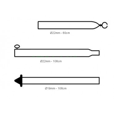 Steel Storm Upright Pole 22/19mm 170-260cm