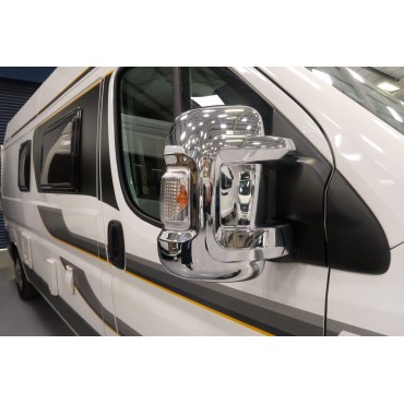 Milenco Ducato / Boxer /  Relay Camper Short Arm Chrome Mirror Protector Cover