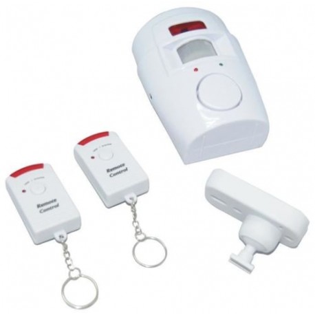 Motion Sensor Alarm with 2 Remote Controls 