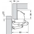 Hafele Swing Up Flap Hinge, for Mounting with Panel, Opening Angle 90°