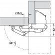 Hafele Swing Up Flap Hinge, for Mounting with Panel, Opening Angle 90°