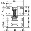 Hafele Swing Up Flap Hinge, for Mounting with Panel, Opening Angle 90°