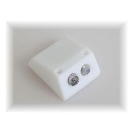 Twin Surface Mount Tv & Satellite Socket