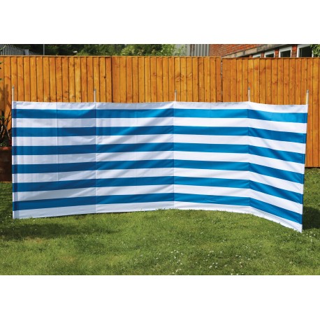 Quest Shetland 5 Pole Blue Stripe Windbreak