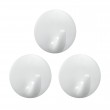 Large Round White Self Adhesive Hooks