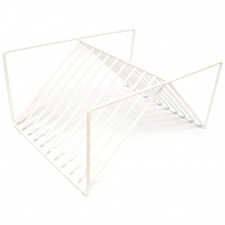 White Plasti-Coated Cupboard Plate Rack / Plate Holder