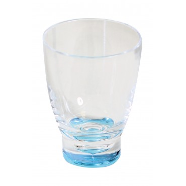 Low Polycarbonate Tumbler 'Glass' - Blue