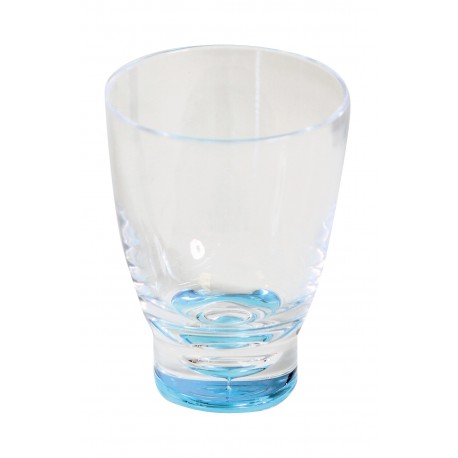 Low Polycarbonate Tumbler 'Glass' - Blue