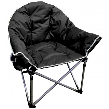 Comfort Padded Folding Tub Chair - Black