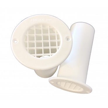 Gas Drop Vent White 120mm x 2