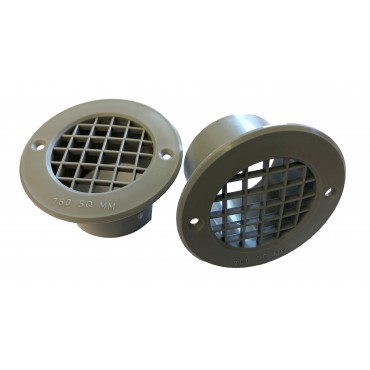 Gas Drop Vent Grey 35mm x 2