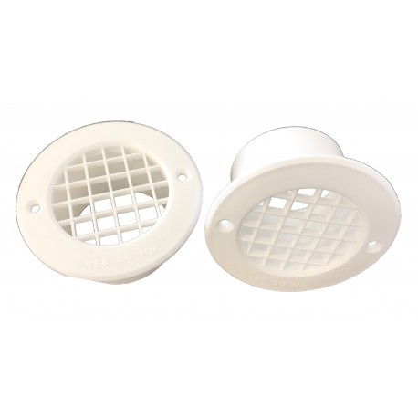 Gas Drop Vent White 35mm x 2