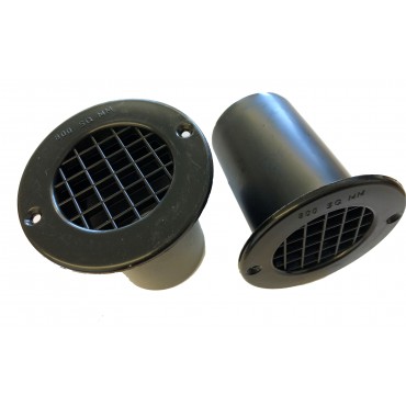 Gas Drop Vent Black 75mm x 2