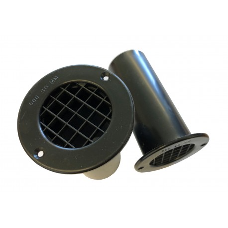 Gas Drop Vent Black 120mm x 2