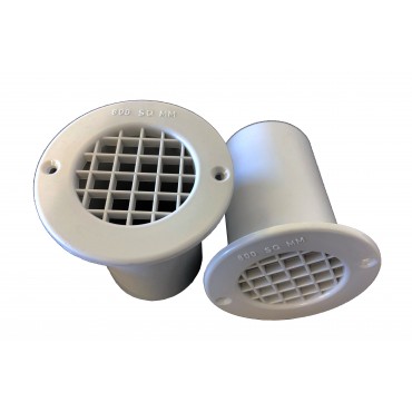 Gas Drop Vent Grey 75mm x 2