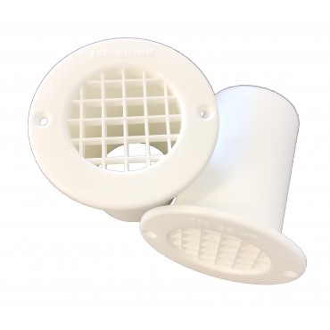 Gas Drop Vent White 75mm x 2