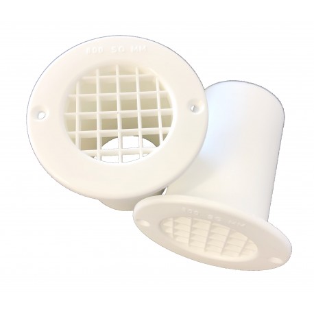 Gas Drop Vent White 75mm x 2