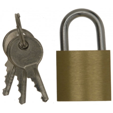 W4 Small Camping Padlock - Durable Brass - 3 Keys