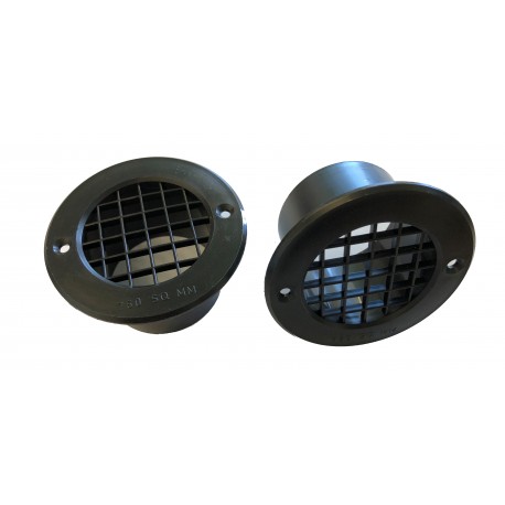 Gas Drop Vent Black 35mm x 2