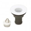 Sink/Basin White Straight Waste & Plug - 3/4"