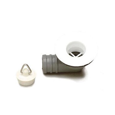 Sink/Basin Angle White Waste & Plug - 3/4"