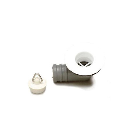 Sink/Basin Angle White Waste & Plug - 3/4"