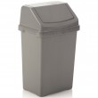 Casa Storage 8 Litre Plastic Swing Bin - Silver