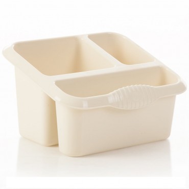 Casa Kitchen Sink Tidy 3 Compartments - Cream