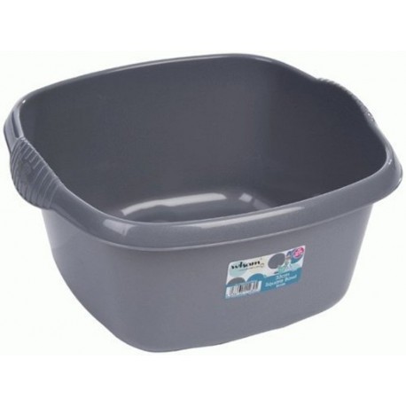 Washing up bowl - Square - Silver- 32cm
