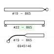 Steel Bent Pole 22/19mm 165-255cm