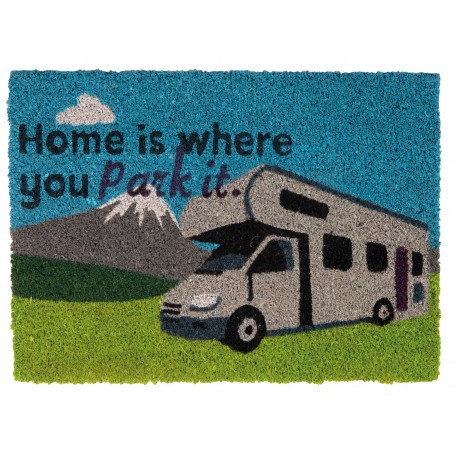 Quest Heavy Duty Coir Home is where you park it" Door Mat