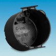 C-Line Black Circular Back Box for CBE & C-Line Sockets & Switches