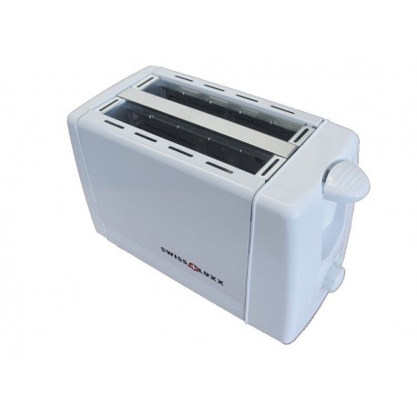 Swiss Lux Compact Low Wattage White Toaster